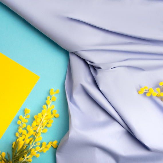 Тканина поплін бавовна 124 гр/м2 блакитний , фото 3