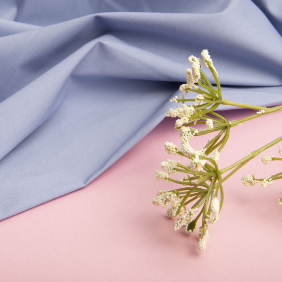 Тканина поплін бавовна 124 гр/м2 блакитний , фото 4