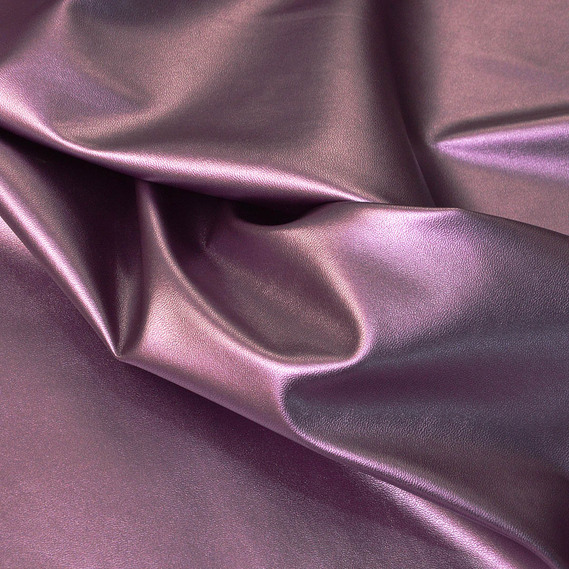 Тканина тучна шкіра Перламутр пурпурна, фото 1