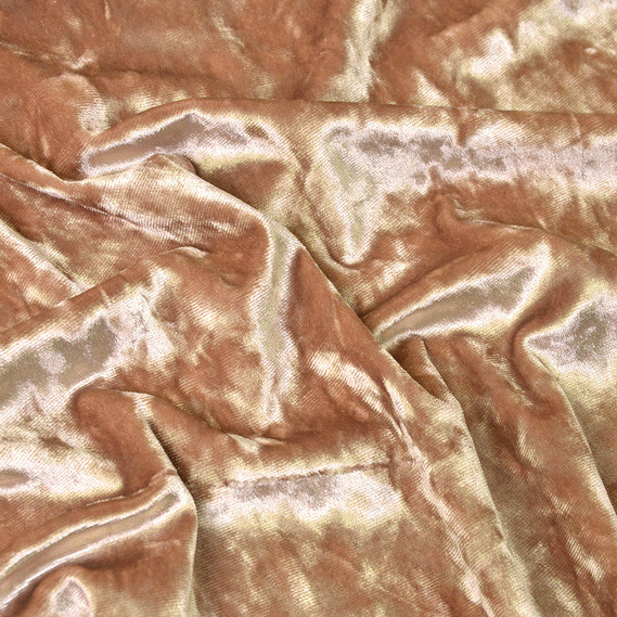 Ткань Бархат стрейч однотонный Li, ткань костюмная, плательная бархатная, велюр капучино, фото 2