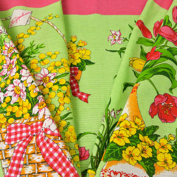 Полотенечная вафельная Весна, фото 4 Полотенечная вафельная Весна, фото 4