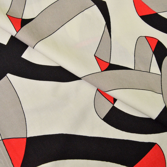 Штапель-твіл стрічки молоко, фото 1