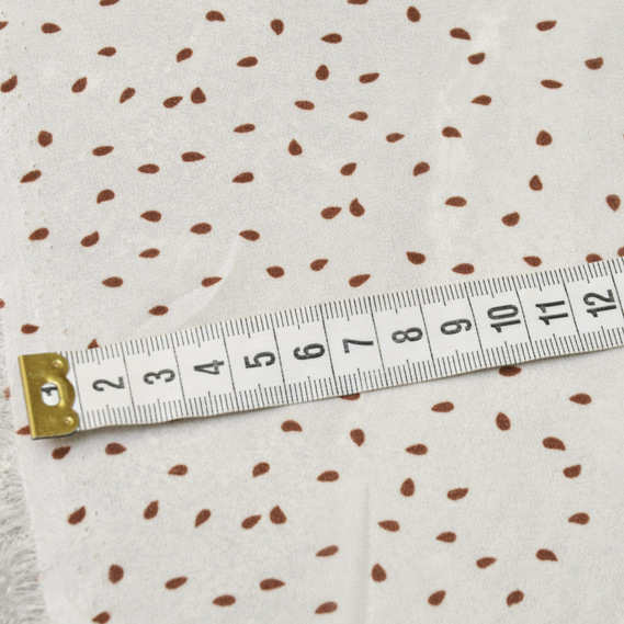 Тканина шифон платтяна легка повітряна 95 г/м2 150 см для суконь, спідниць, блуз, аксесуарів бубки на білому, фото 2