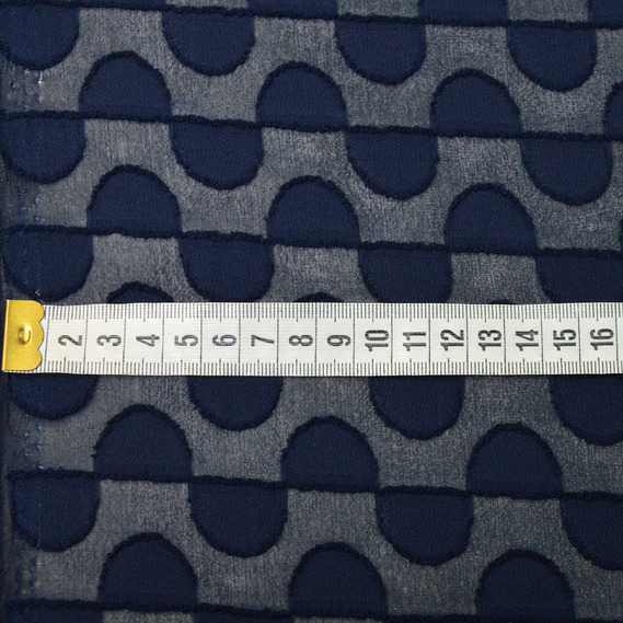 Шифон-жаккард т/синій, фото 2