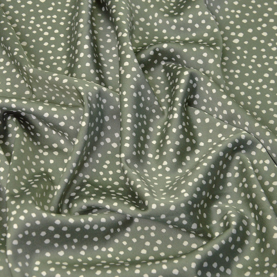 Тканина плательная атлас шовк метелиця папороть, Горох, фото 1