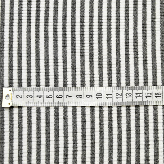 Трикотаж Резинка Смуга сірий, фото 2