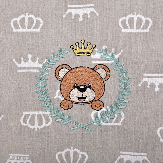 Кокон-позиционер для новорожденных ТM PAPAELLA 88х60х12 см корона мята/корона беж, фото 10