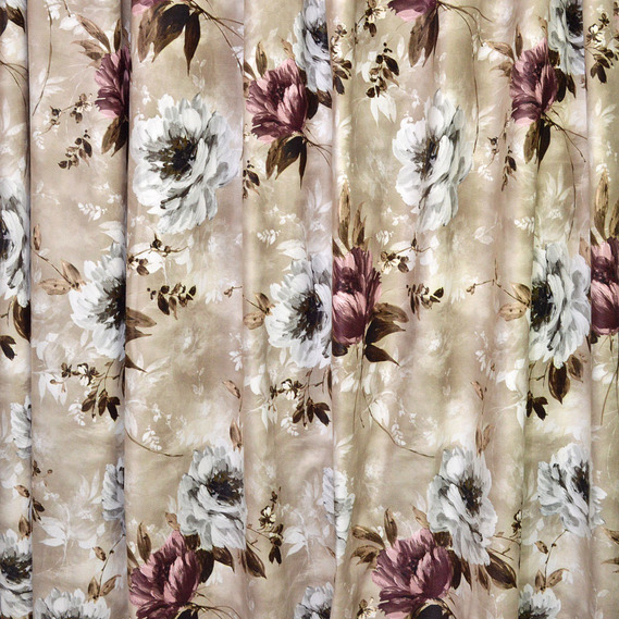 Тканина портьєрна з малюнком Півонія V-02, Квітковий, фото 1