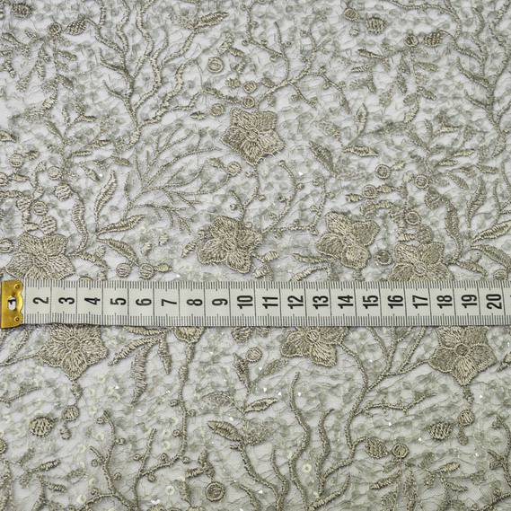 Guipure sequin Solomiya сірий, фото 2