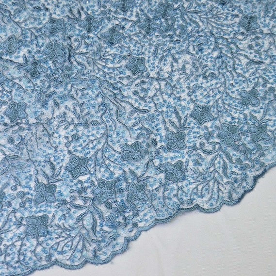 Гипюр-пайетка Соломия денім, фото 1 Гипюр-пайетка Соломия денім, фото 1