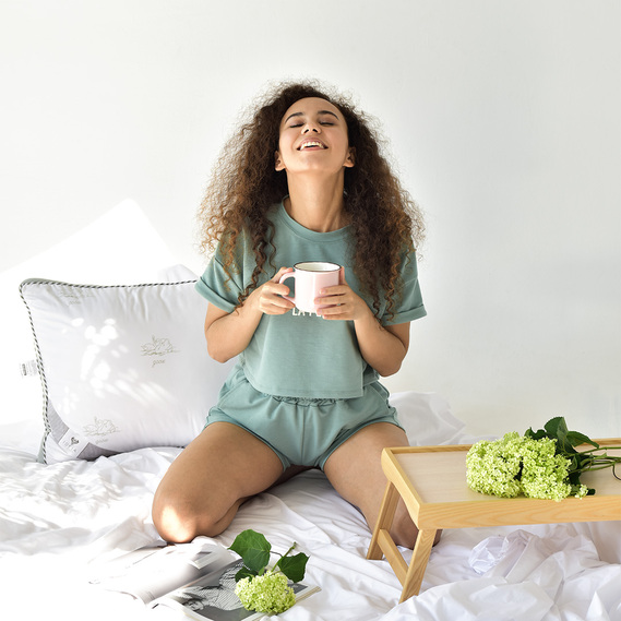 Подушка Classica Soft однакамерная 50х70 см IDEIA аналог лебяжьего пуха, искусственный пух, лебяжий пух, аналог пуха, премиум лебеді, фото 9