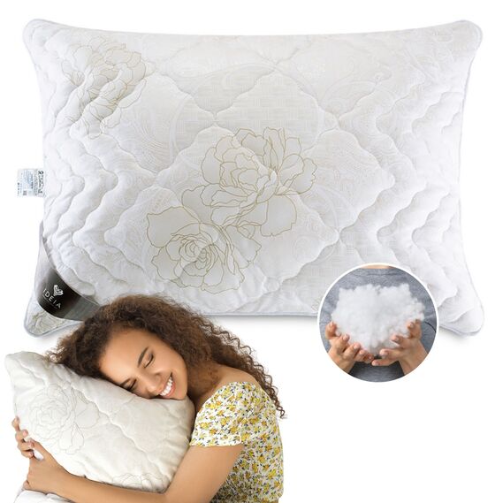 Подушка Air Dream Classic IDEIA 40х60 см два чохли з блискавкою, антиалергенна троянди, фото 12