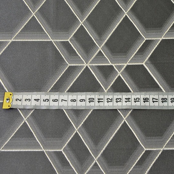 Тканина портьєрна жакардова Піксель V-901 графіт, Геометрія, фото 3