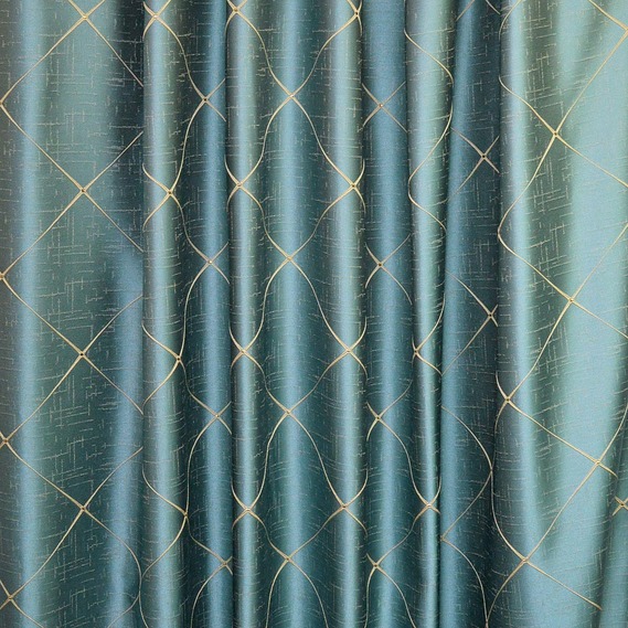 Тканина портьєрна жакардова Нео V-805 бірюза, фото 1