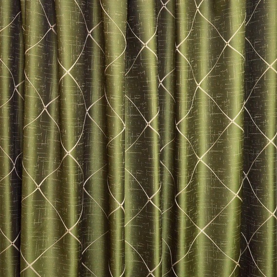 Ткань портьерная жаккардовая Нео V-701 зелена, фото 1 Ткань портьерная жаккардовая Нео V-701 зелена, фото 1