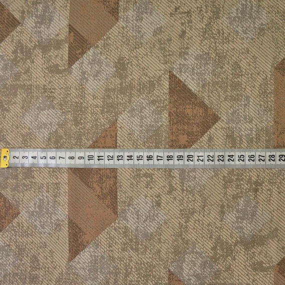 Тканина портьєрна жакардова Головоломка V-04 коричнева, Геометрія, фото 2