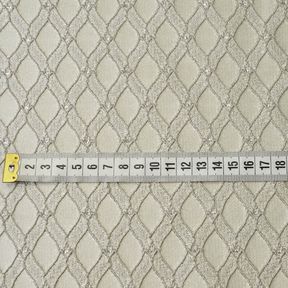 Тканина портьєрна жакардова Ромео V-03 срібло, фото 2 Тканина портьєрна жакардова Ромео V-03 срібло, фото 2