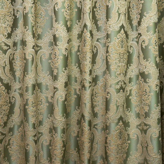 Тканина портьєрна жакардова Мона V-40 олива, фото 1