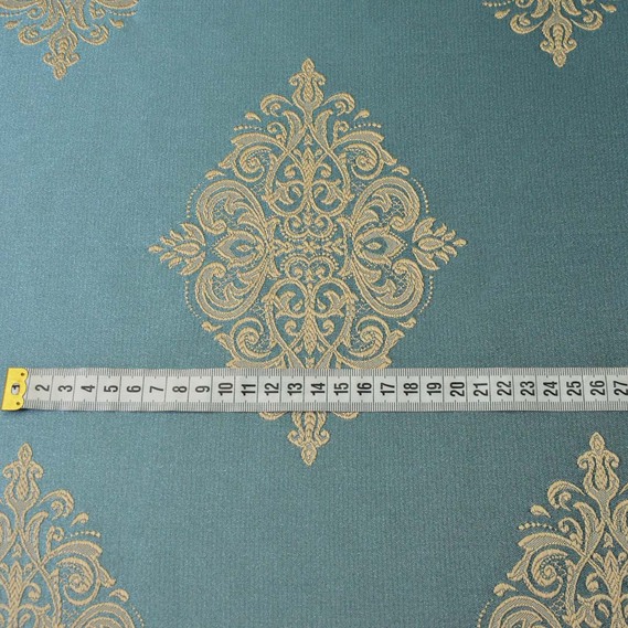 Тканина портьєрна жакардова Уляна V-805 бірюза, фото 2