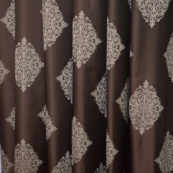 Тканина портьєрна жакардова Уляна V-306 шоколад, фото 1