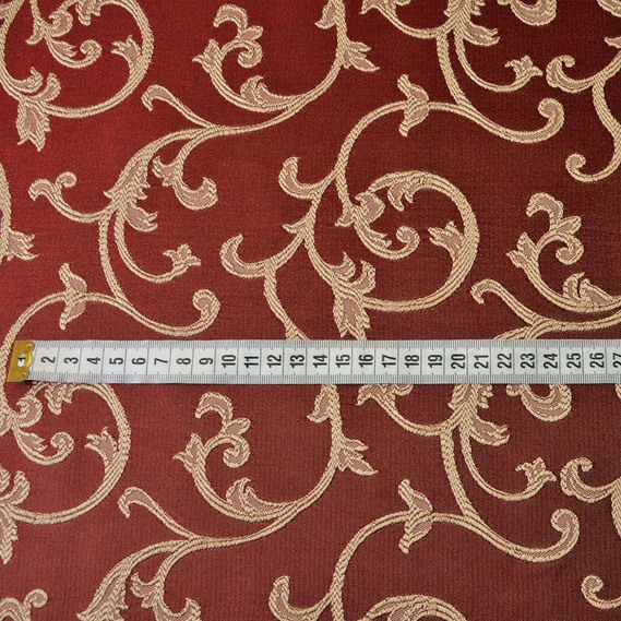 Тканина портьєрна жакардова Есміральда V-604 бордо, фото 2