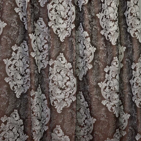 Тканина портьєрна жакардова Дінара V-301 шоколад, фото 1