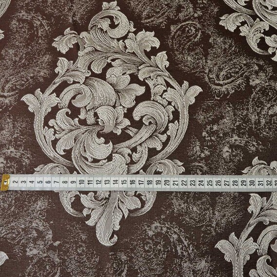 Тканина портьєрна жакардова Дінара V-301 шоколад, фото 2