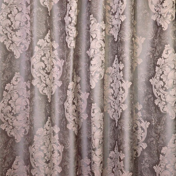 Тканина портьєрна жакардова Дінара V-1403 сіра фрез, фото 1