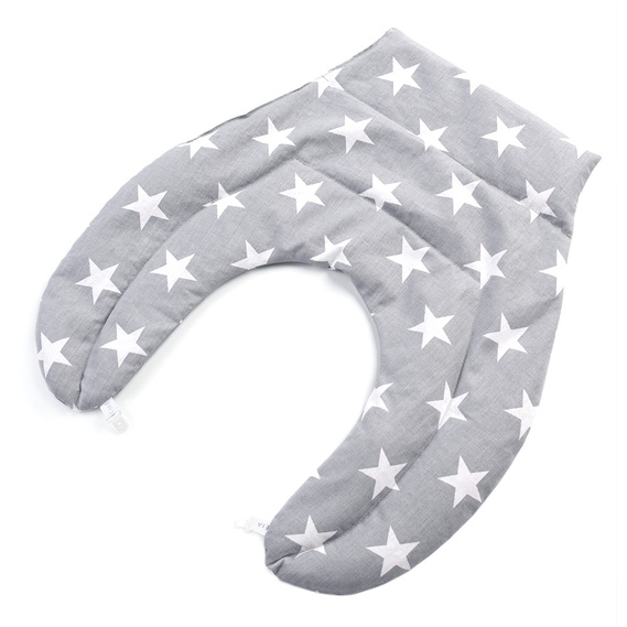 Грелка компресс для шеи с зерном пшеницы ТМ IDEIA 44*46*24 см IDEIA/зірка біла на сірому, фото 1