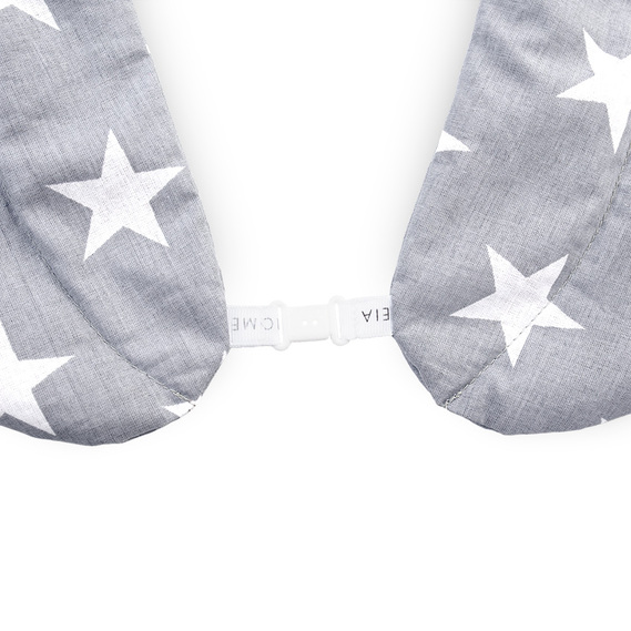 Грелка компресс для шеи с зерном пшеницы ТМ IDEIA 44*46*24 см IDEIA/зірка біла на сірому, фото 2