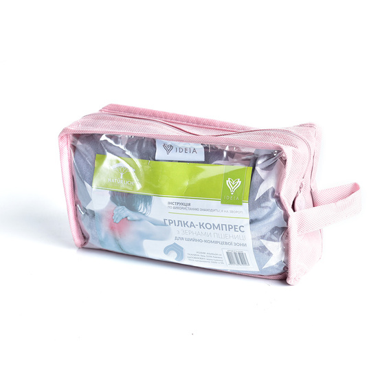 Грелка компресс для шеи с зерном пшеницы ТМ IDEIA 44*46*24 см IDEIA/зірка біла на сірому, фото 3