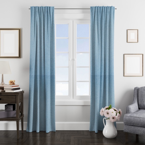 Тканина портьєрна однотонна Блекаут Форсаж V-109 денім, фото 2