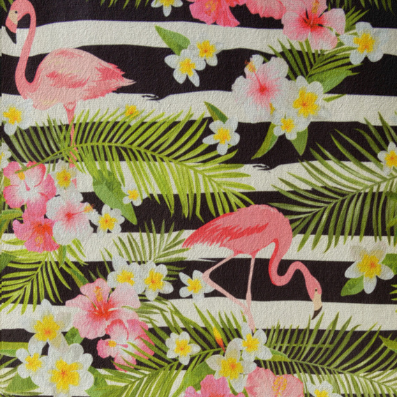 The fabric is a patterned curtain fabric called Flamingo, suitable for curtains, drapes, and valances V-01 олива, Фауна, фото 4