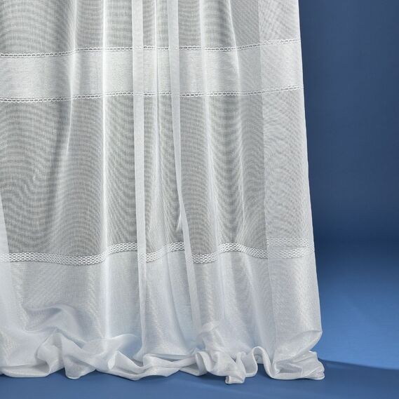 Тюль набивной мешковина Вария V-08 молоко, фото 1