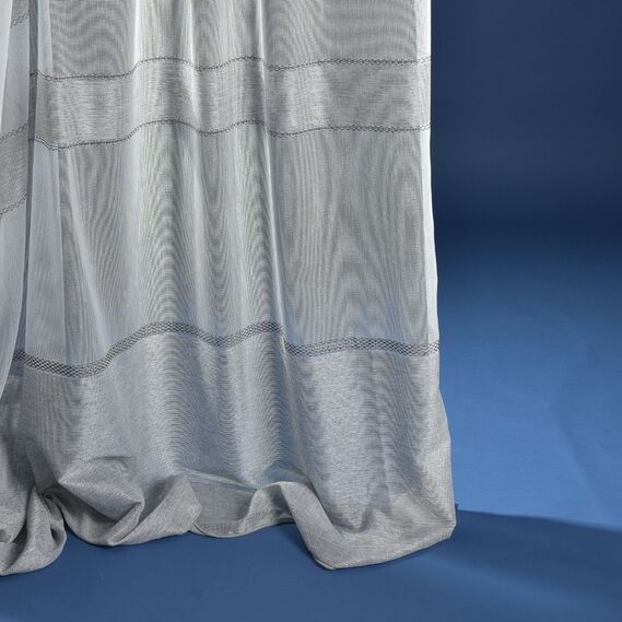 Тюль набивной мешковина Вария V-05 сіра, фото 1 Тюль набивной мешковина Вария V-05 сіра, фото 1