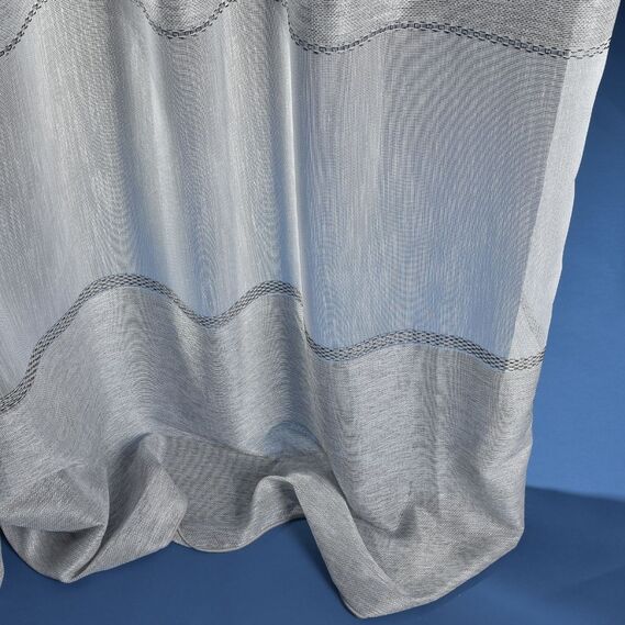 Тюль набивной мешковина Вария V-05 сіра, фото 3 Тюль набивной мешковина Вария V-05 сіра, фото 3