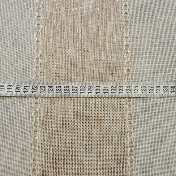 Тюль набивной мешковина Вария V-04 беж, фото 2