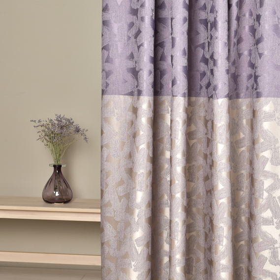 Ткань портьерная жаккардовая Чикаго полоса V-1392 бузок, фото 2