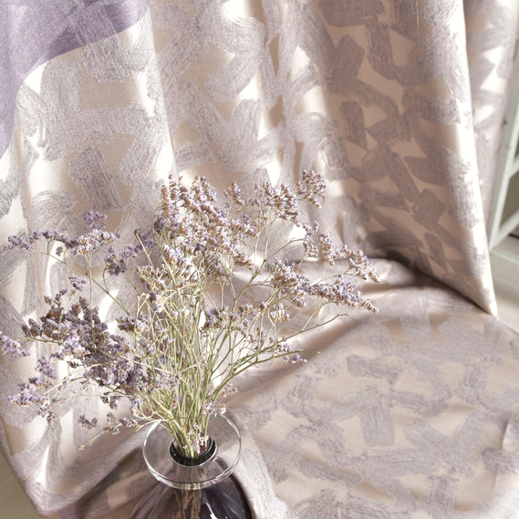 Ткань портьерная жаккардовая Чикаго полоса V-1392 бузок, фото 3