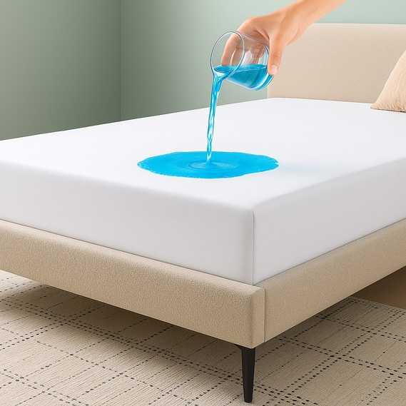 Gothelny mattress pad Aqua Stop 180x200x23 cm IDEIA tensioned with a side around the perimeter, dry, waterproof, waterproof, фото 1