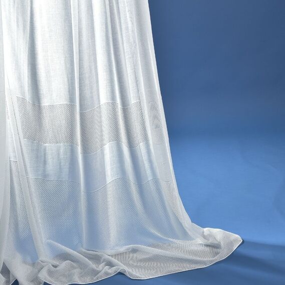 Тюль рогожка однотонный Марием V-01 молоко, фото 5 Тюль рогожка однотонный Марием V-01 молоко, фото 5