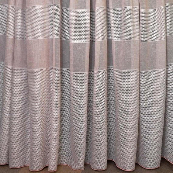 Тюль рогожка однотонный Марием V-11 пудра, фото 1
