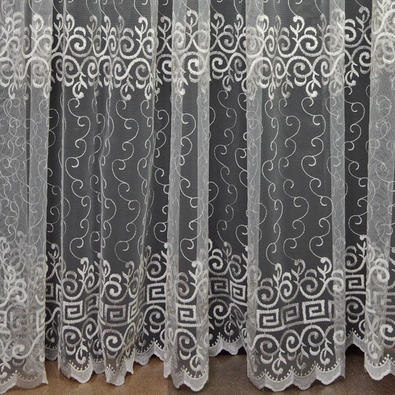 Тюль сітка з вишивкою Miris V-05 сіра, фото 1 Тюль сітка з вишивкою Miris V-05 сіра, фото 1