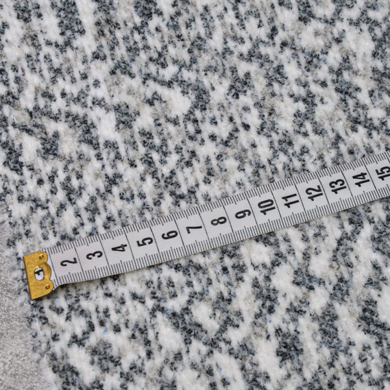 Трикотаж Кролик белый V-1/1 з чорним, Абстракція, фото 3