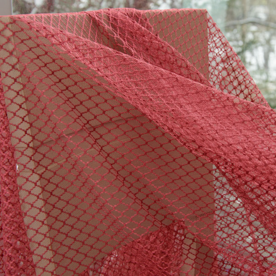 Тюль сетка однотонный Бруклин V-LT7000 бордо, фото 1 Тюль сетка однотонный Бруклин V-LT7000 бордо, фото 1