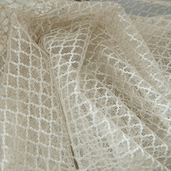 Тюль сетка однотонный Бруклин V-LT8024 капучино, фото 1