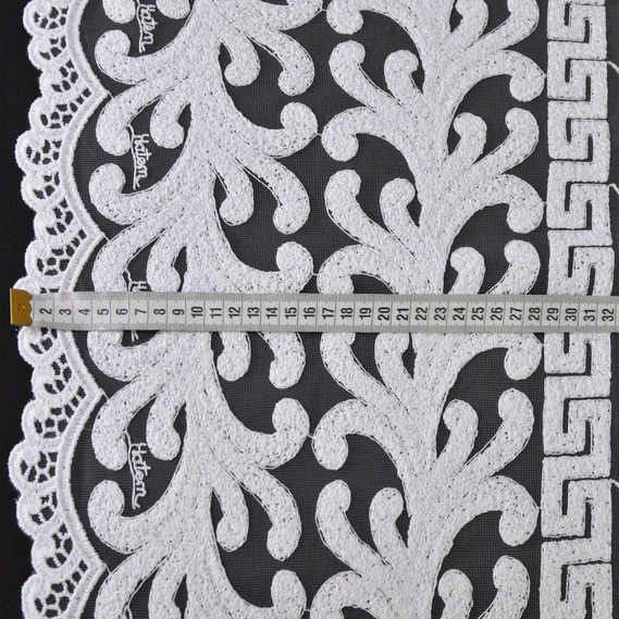 Тюль сетка с вышивкой Джанни біла, фото 3