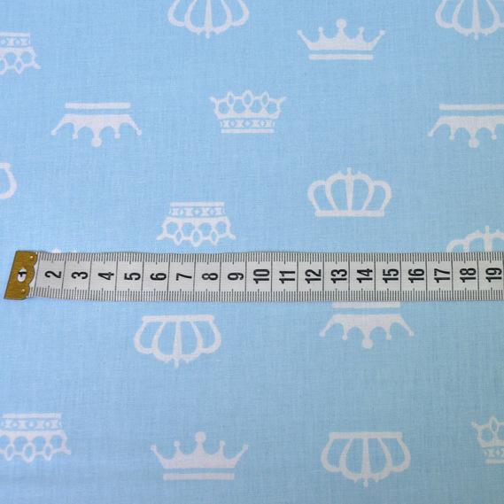 Ткань бязь ранфорс для постельного белья 2,4 м корона блакитн, фото 3