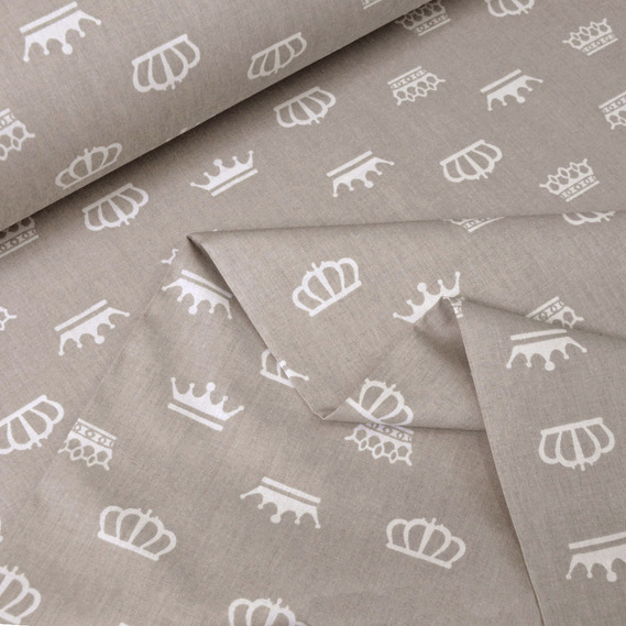 Тканина бязь ранфорс для постільної білизни 2,4 м корона беж, фото 2