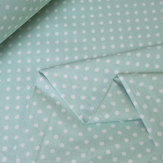 Тканина бязь ранфорс для постільної білизни 2,4 м V-G1590/3 горох м`ята, фото 2 Тканина бязь ранфорс для постільної білизни 2,4 м V-G1590/3 горох м`ята, фото 2